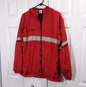 Columbia Men's Windbreaker Rain Jacket Red